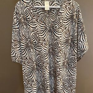 India Hicks collection safari/zebra tunic